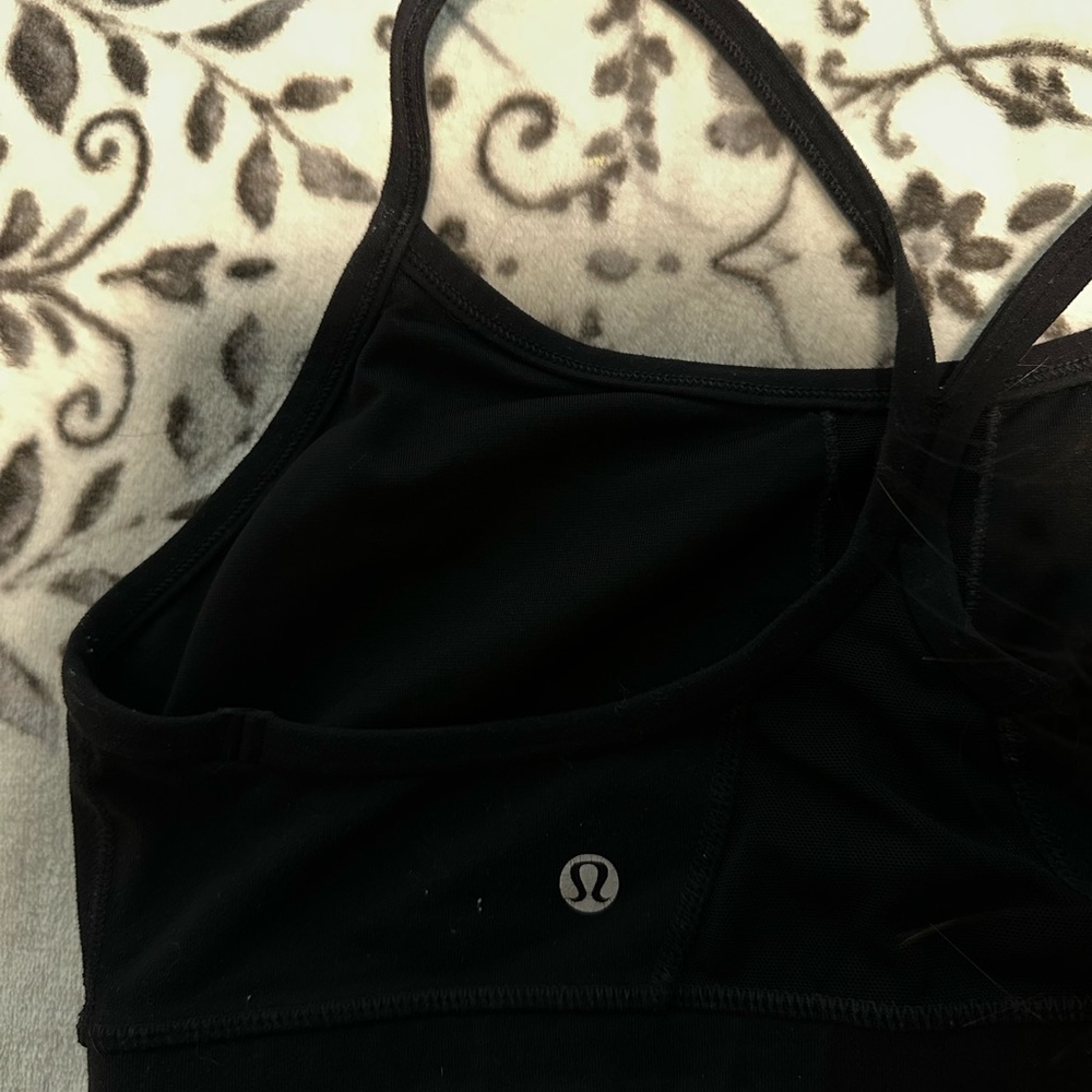 lululemon athletica Black Strappy Sports Bra with Logo
